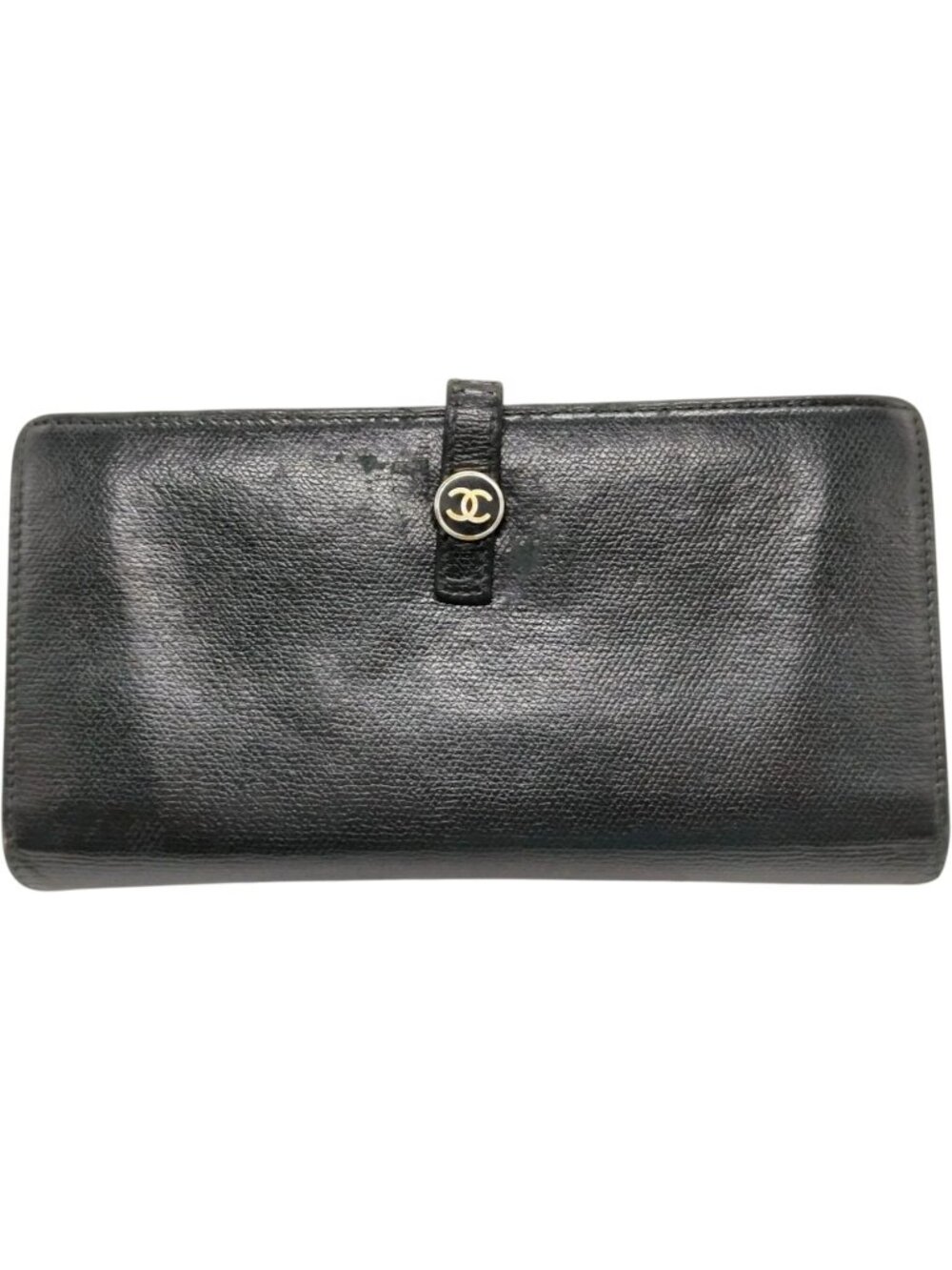 (S3) Chanel Wallet Long Black Caviar Skin